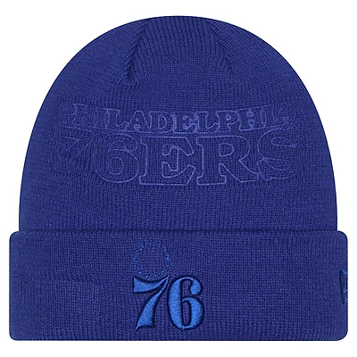 Men's New Era Royal Philadelphia 76ers Tonal Cuffed Knit Hat
