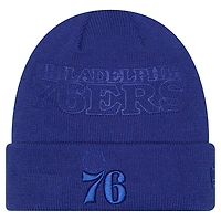 Men's New Era Royal Philadelphia 76ers Tonal Cuffed Knit Hat