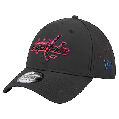 Men's New Era Black Washington Capitals Night 39THIRTY Flex Hat