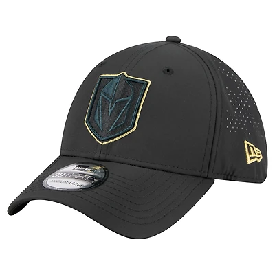 Men's New Era Black Vegas Golden Knights Night 39THIRTY Flex Hat