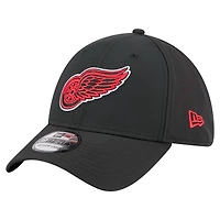 Men's New Era Black Detroit Red Wings Night 39THIRTY Flex Hat