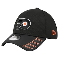 Men's New Era  Black Philadelphia Flyers Visor Hit 39THIRTY Flex Hat