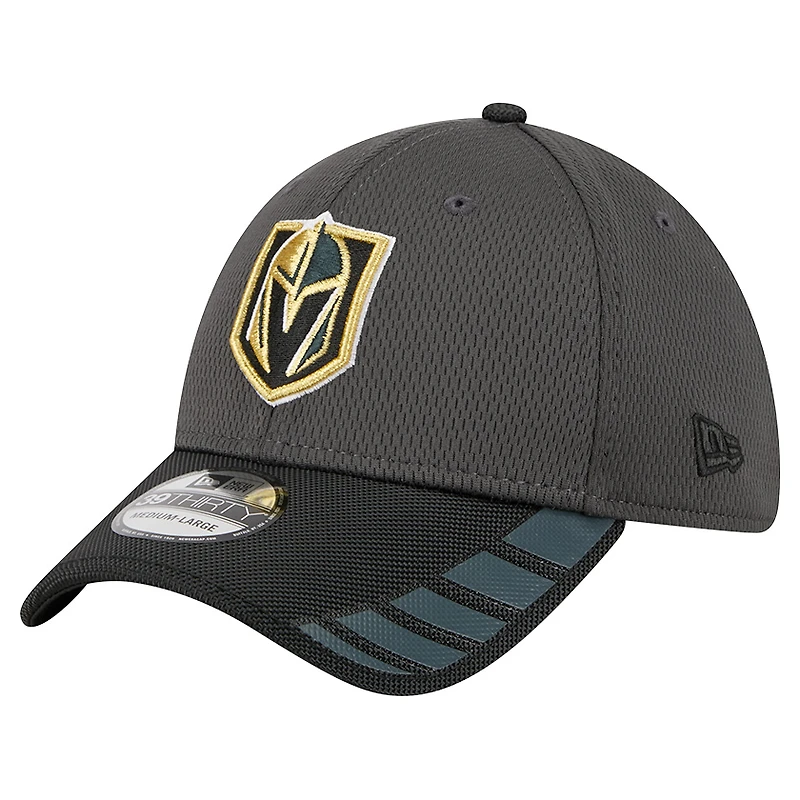 Men's New Era  Gray Vegas Golden Knights Visor Hit 39THIRTY Flex Hat