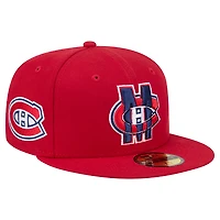 Men's New Era  Red Montreal Canadiens Deceptor 59FIFTY Fitted Hat