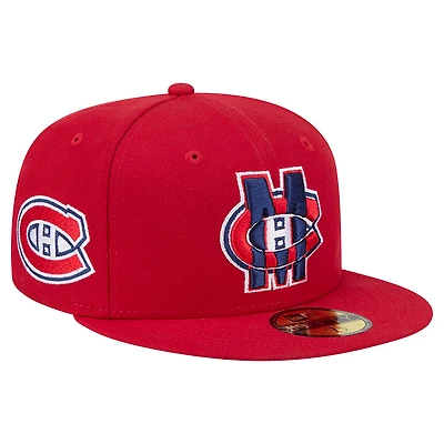 Men's New Era  Red Montreal Canadiens Deceptor 59FIFTY Fitted Hat
