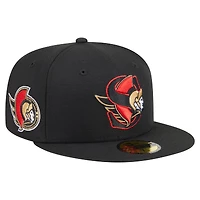 Men's New Era  Black Ottawa Senators Deceptor 59FIFTY Fitted Hat