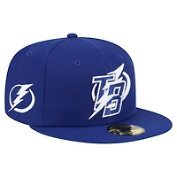 Men's New Era  Navy Tampa Bay Lightning Deceptor 59FIFTY Fitted Hat