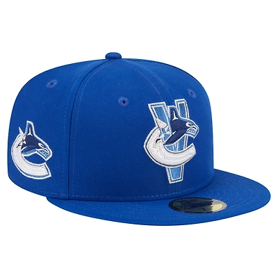 Men's New Era  Blue Vancouver Canucks Deceptor 59FIFTY Fitted Hat