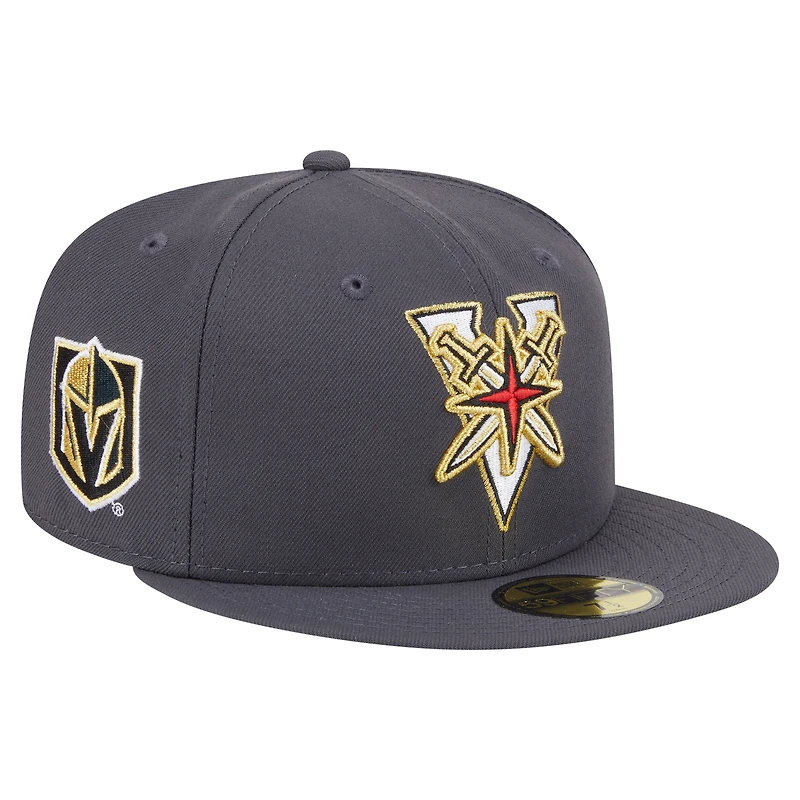 Men's New Era  Black Vegas Golden Knights Deceptor 59FIFTY Fitted Hat