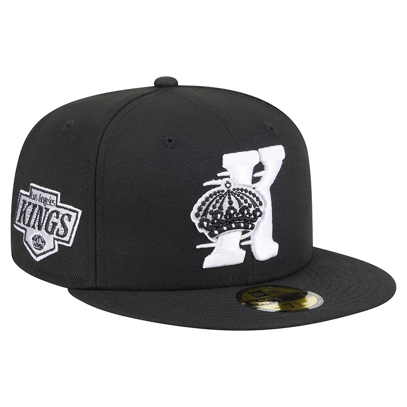 Men's New Era  Black Los Angeles Kings Deceptor 59FIFTY Fitted Hat
