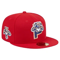 Men's New Era  Red Florida Panthers Deceptor 59FIFTY Fitted Hat