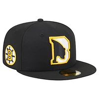 Men's New Era  Black Boston Bruins Deceptor 59FIFTY Fitted Hat