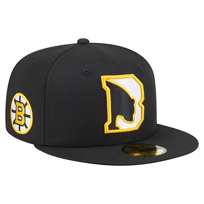 Men's New Era  Black Boston Bruins Deceptor 59FIFTY Fitted Hat