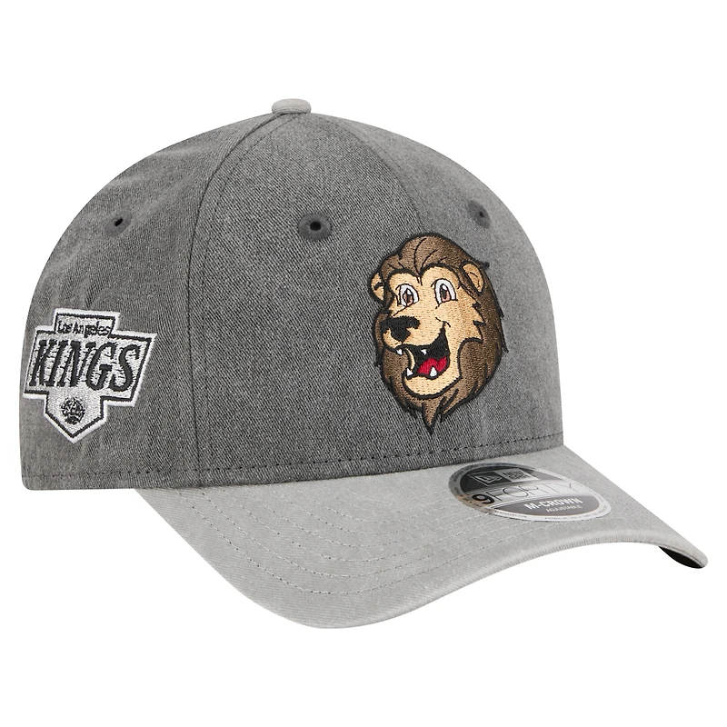 Men's New Era Black/Gray Los Angeles Kings Mascot 2-Tone 9FORTY Adjustable Hat