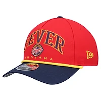 Men's New Era Red Indiana Fever Bold Arch 9FORTY A-Frame M-Crown Adjustable Hat