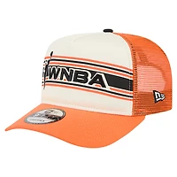 Unisex New Era  White/Orange WNBA Banner Foam Front 9FIFTY A-Frame Adjustable Trucker Hat