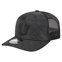 Men's New Era  Black Toronto Maple Leafs Quilted Nylon 9SEVENTY Adjustable Trucker Hat