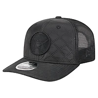 Men's New Era  Black Buffalo Sabres Quilted Nylon 9SEVENTY Adjustable Trucker Hat