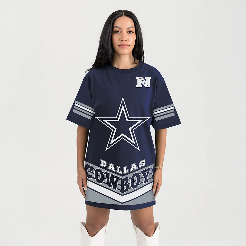 Women's Gameday Couture Navy Dallas Cowboys Perfect Score Vintage T-Shirt Dress