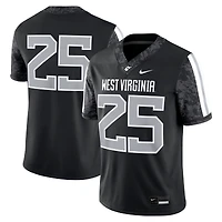 Men's Nike #25 Black West Virginia Mountaineers Alternate Game Jersey