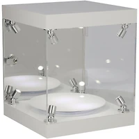 Premium Rotating LED Display Case - Fits Baseball, Hockey Puck & Mini Helmet