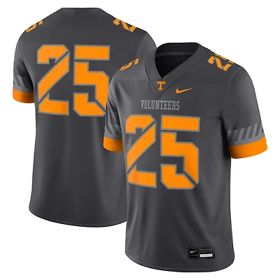 Men's Nike #25 Anthracite Tennessee Volunteers Game Jersey