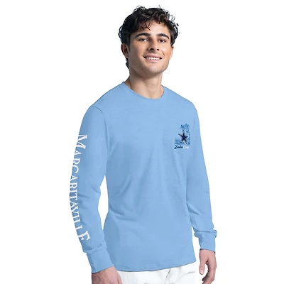 Men's G-III Sports by Carl Banks Light Blue Dallas Cowboys Margaritaville It's Five O'Clock Somewhere Long Sleeve T-Shirt