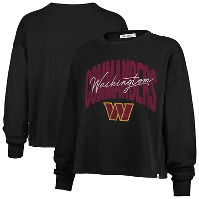 Women's '47 Black Washington Commanders Plus Muse Sydney Long Sleeve T-Shirt