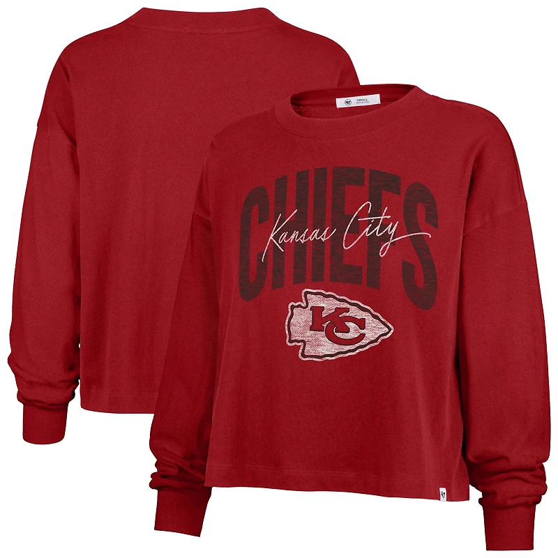Women's '47 Red Kansas City Chiefs Plus Muse Sydney Long Sleeve T-Shirt