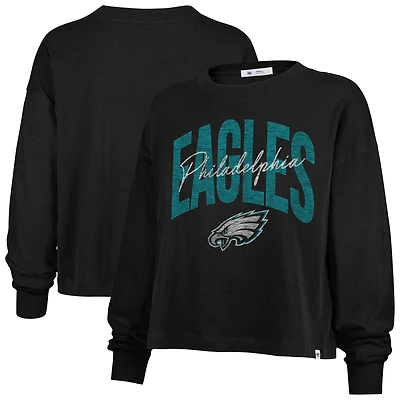 Women's '47 Black Philadelphia Eagles Plus Muse Sydney Long Sleeve T-Shirt