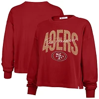 Women's '47 Scarlet San Francisco 49ers Plus Muse Sydney Long Sleeve T-Shirt