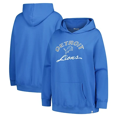 Women's '47 Blue Detroit Lions Plus Whirlwind Naomi Hoodie