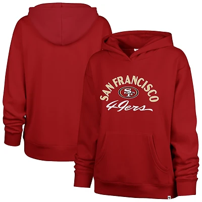Women's '47 Scarlet San Francisco 49ers Plus Whirlwind Naomi Hoodie