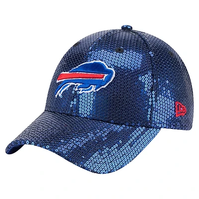 Women's New Era  Royal Buffalo Bills Sequin 9FORTY Adjustable Hat
