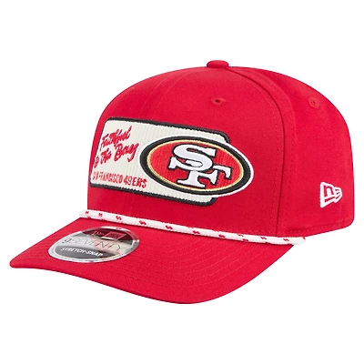 Men's New Era Scarlet San Francisco 49ers Chant 9SEVENTY Stretch-Snap Hat