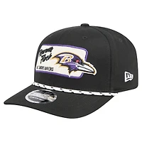 Men's New Era Black Baltimore Ravens Chant 9SEVENTY Stretch-Snap Hat
