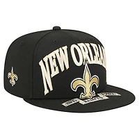 Men's New Era Black Orleans Saints  Oversized 59FIFTY Fitted Hat