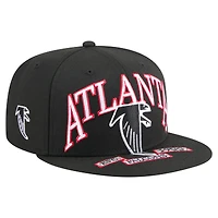 Men's New Era Black Atlanta Falcons Throwback Oversized 59FIFTY Fitted Hat
