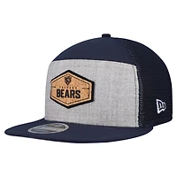 Men's New Era  Gray/Navy Chicago Bears Cork Split Panel 9FIFTY Trucker Snapback Hat