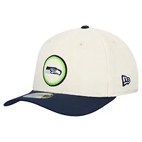 Men's New Era  Stone Seattle Seahawks  Loyal Corduroy 9SEVENTY Adjustable Hat