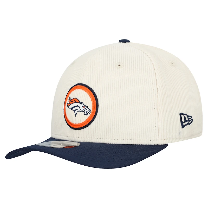 Men's New Era  Stone Denver Broncos  Loyal Corduroy 9SEVENTY Adjustable Hat