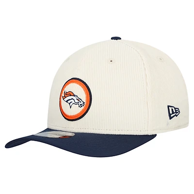 Men's New Era  Stone Denver Broncos  Loyal Corduroy 9SEVENTY Adjustable Hat