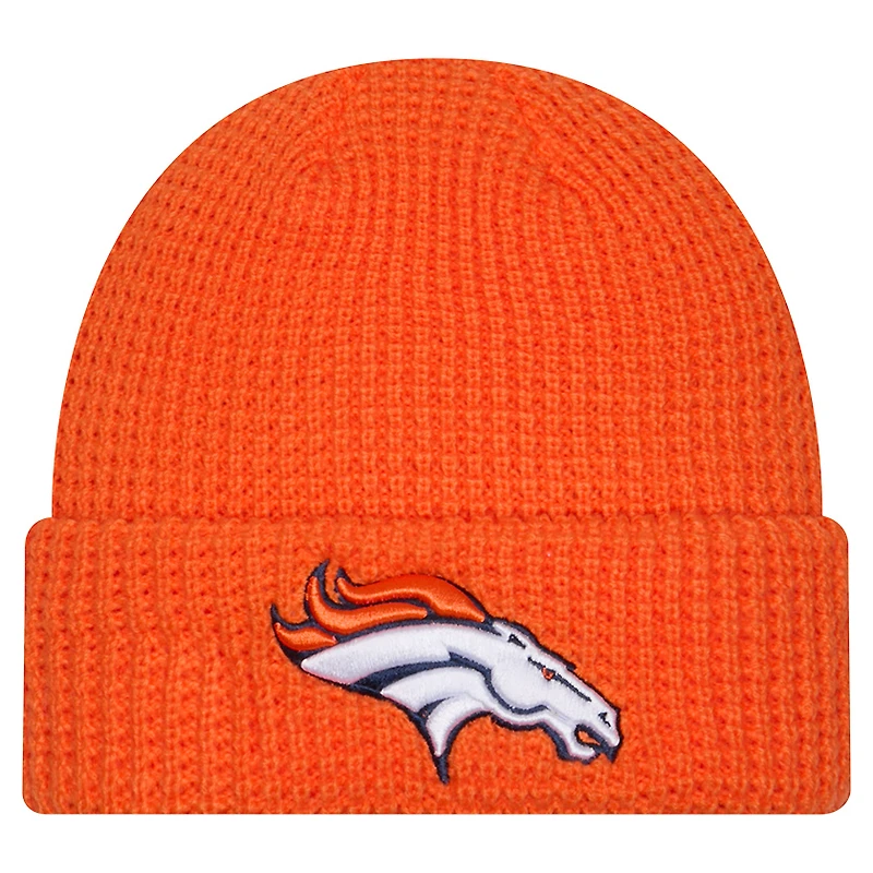 Men's New Era  Orange Denver Broncos Waffle Cuffed Knit Hat