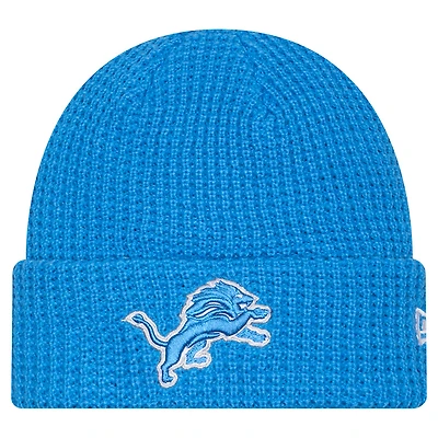 Men's New Era  Blue Detroit Lions Waffle Cuffed Knit Hat