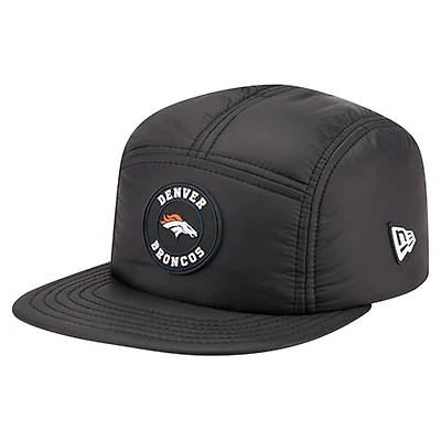 Men's New Era  Black Denver Broncos Quilted Camper Adjustable Hat