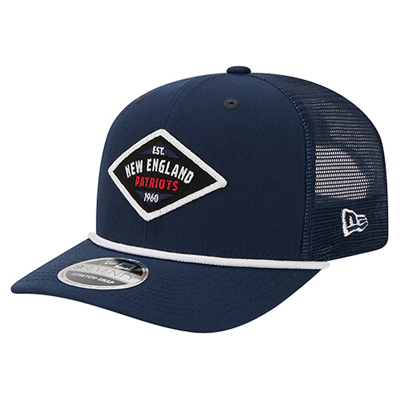 Men's New Era Navy New England Patriots Team 9SEVENTY Adjustable Hat