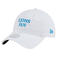 Women's New Era White Detroit Lions Team Fan 9TWENTY Adjustable Hat
