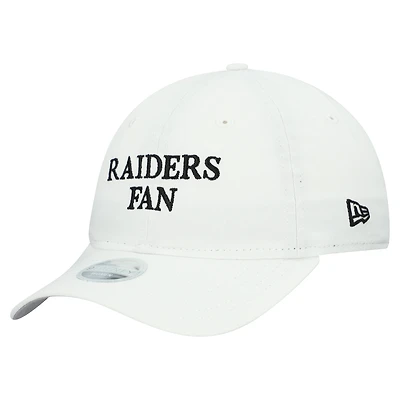Women's New Era White Las Vegas Raiders Team Fan 9TWENTY Adjustable Hat