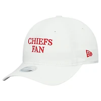 Women's New Era White Kansas City Chiefs Team Fan 9TWENTY Adjustable Hat