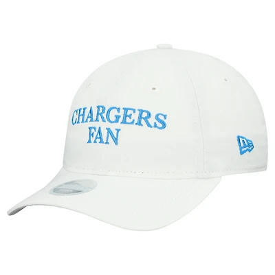 Women's New Era White Los Angeles Chargers Team Fan 9TWENTY Adjustable Hat
